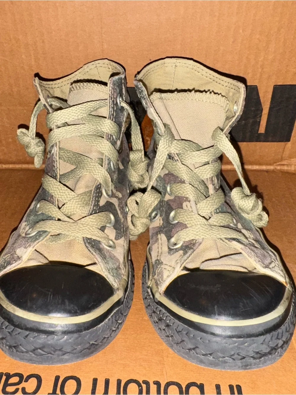 Converse Kids Camo High-Top Sneakers - Green/Tan/Black